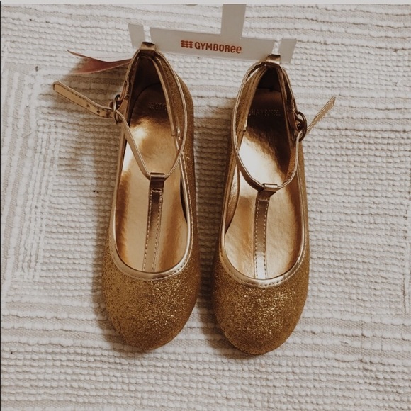 Gymboree Other - Gymboree Ballet Flats Gold Glitter Size 1